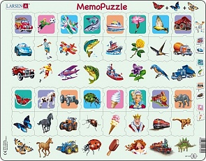 Мемо-пазл Головоломка, 32 детали (Larsen, GP10)